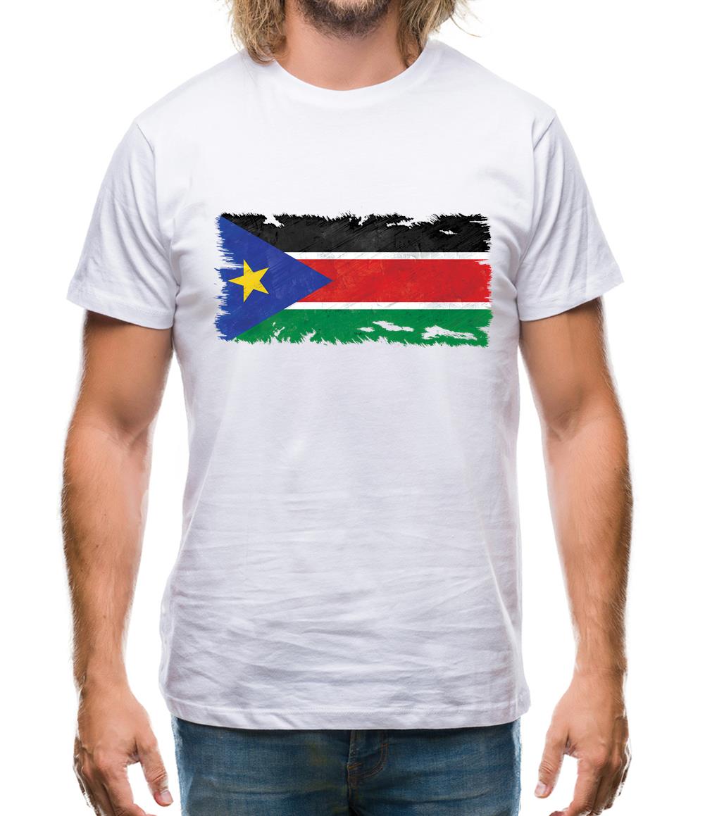 South Sudan Grunge Style Flag Mens T-Shirt South Sudan Grunge Style Flag Mens T-Shirt