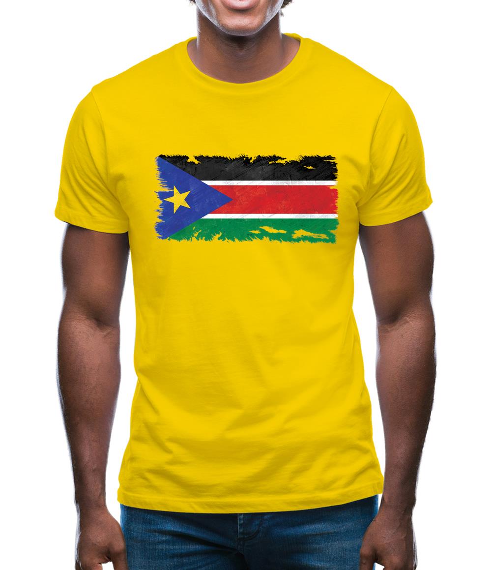 South Sudan Grunge Style Flag Mens T-Shirt South Sudan Grunge Style Flag Mens T-Shirt