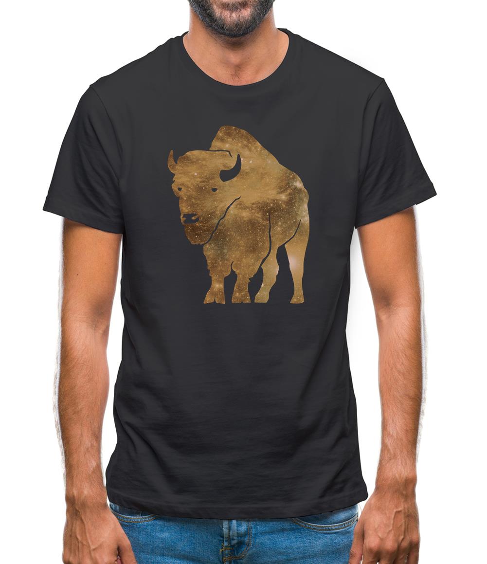 Space Animals - Bison Mens T-Shirt Space Animals - Bison Mens T-Shirt
