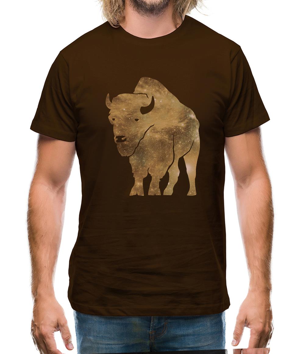 Space Animals - Bison Mens T-Shirt Space Animals - Bison Mens T-Shirt