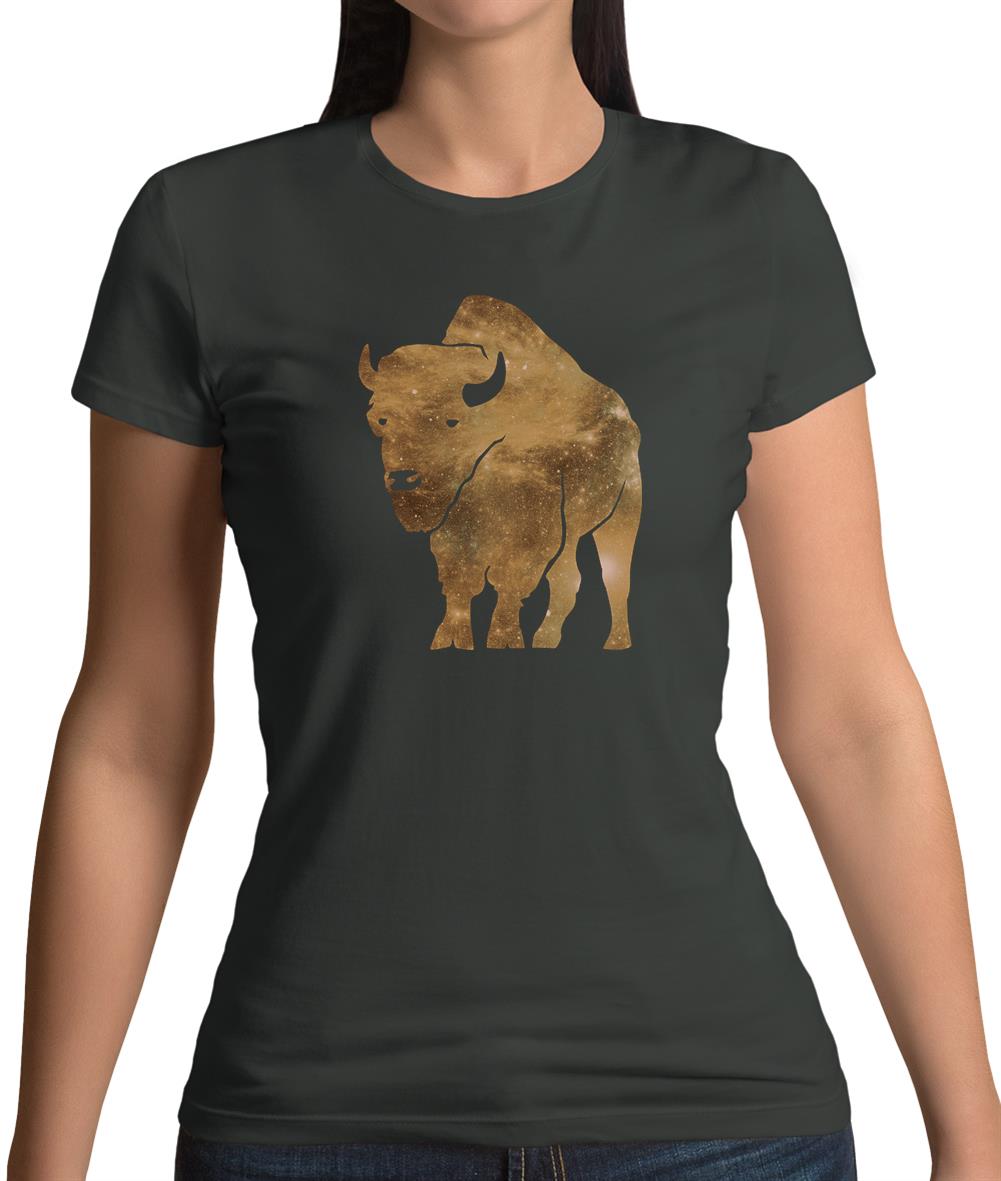 Space Animals - Bison Womens T-Shirt Space Animals - Bison Womens T-Shirt