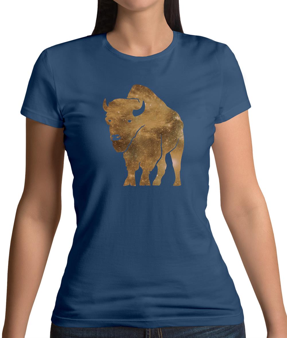 Space Animals - Bison Womens T-Shirt Space Animals - Bison Womens T-Shirt