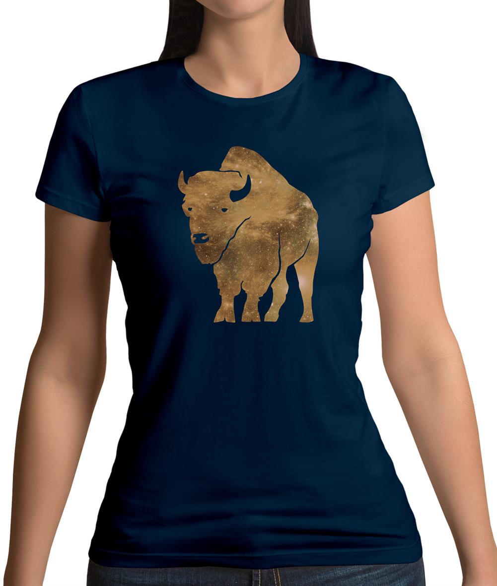 Space Animals - Bison Womens T-Shirt Space Animals - Bison Womens T-Shirt