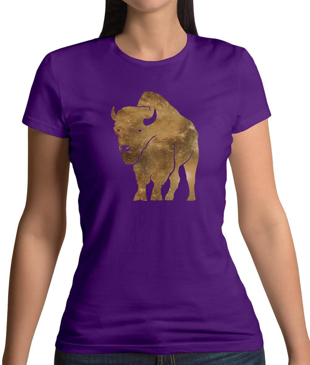 Space Animals - Bison Womens T-Shirt Space Animals - Bison Womens T-Shirt