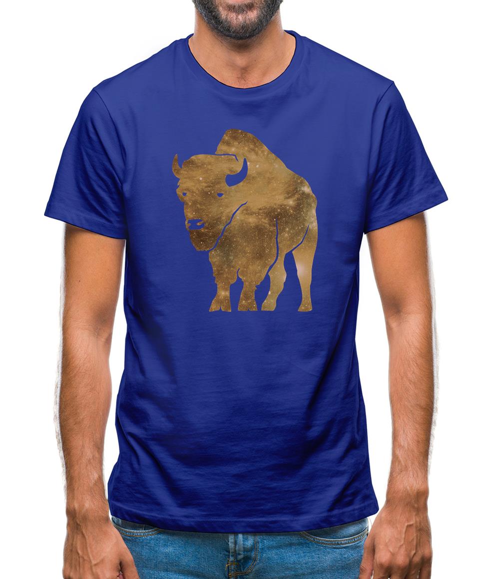 Space Animals - Bison Mens T-Shirt Space Animals - Bison Mens T-Shirt