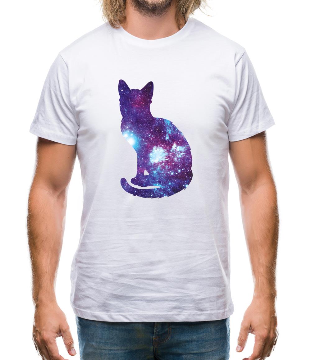 Space Animals - Cat Mens T-Shirt Space Animals - Cat Mens T-Shirt