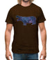 Space Animals - Hippo Mens T-Shirt Space Animals - Hippo Mens T-Shirt