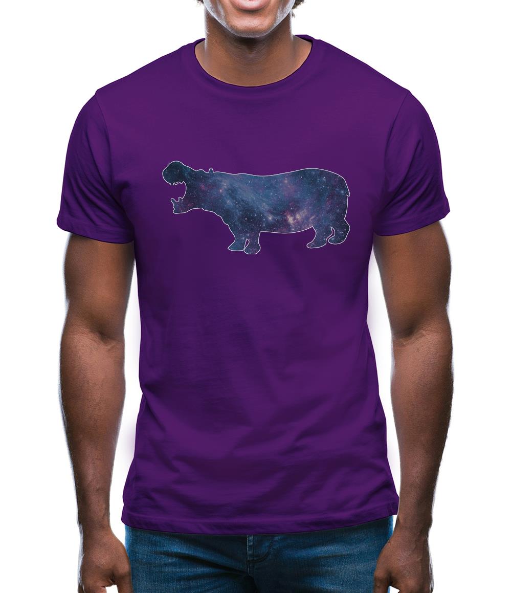 Space Animals - Hippo Mens T-Shirt Space Animals - Hippo Mens T-Shirt