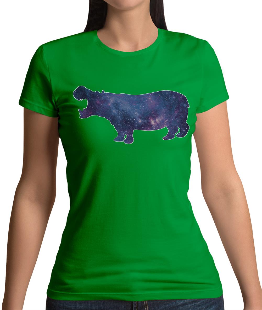 Space Animals - Hippo Womens T-Shirt Space Animals - Hippo Womens T-Shirt
