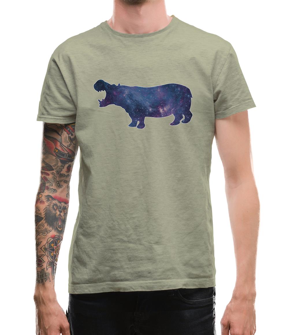 Space Animals - Hippo Mens T-Shirt Space Animals - Hippo Mens T-Shirt