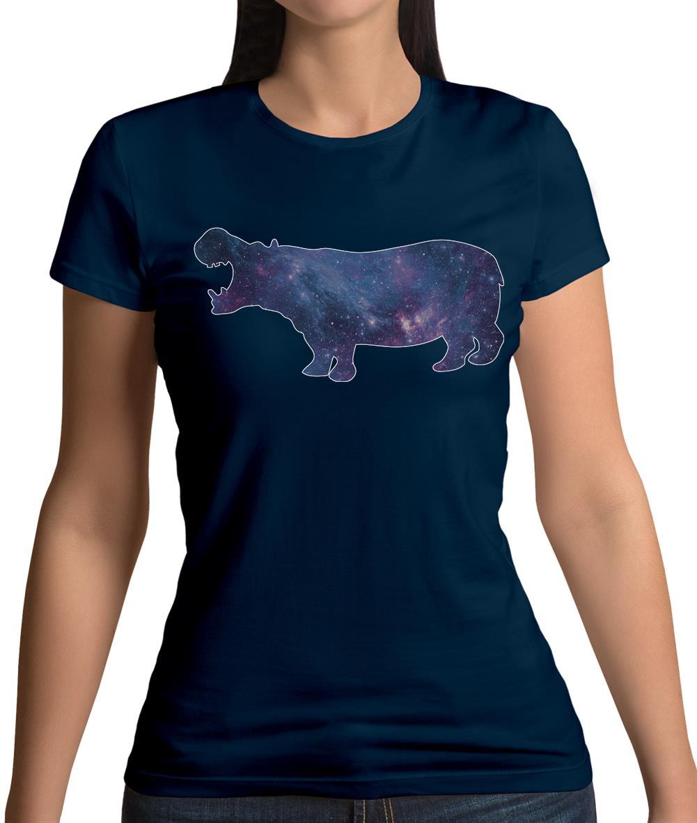 Space Animals - Hippo Womens T-Shirt Space Animals - Hippo Womens T-Shirt