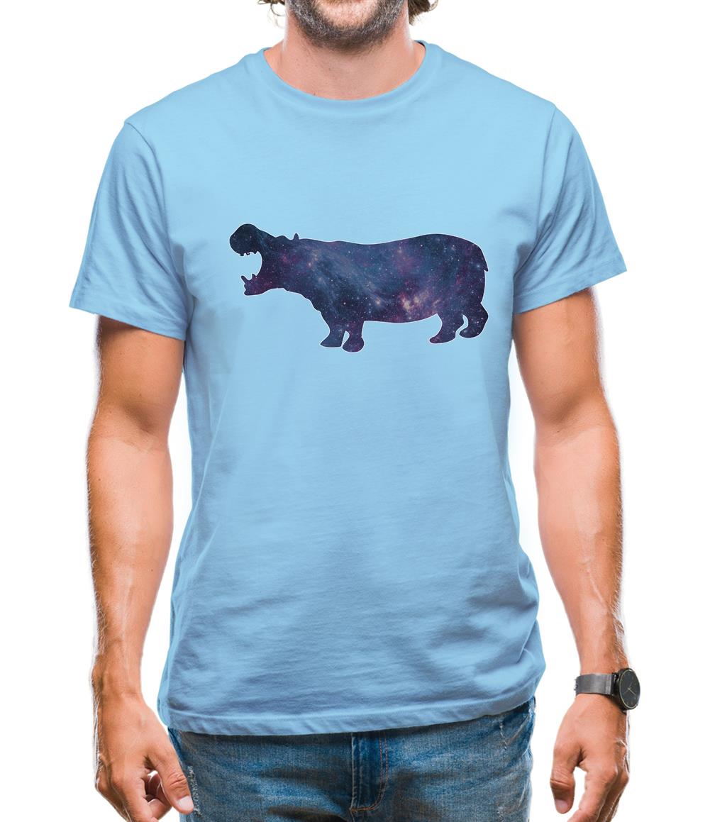 Space Animals - Hippo Mens T-Shirt Space Animals - Hippo Mens T-Shirt