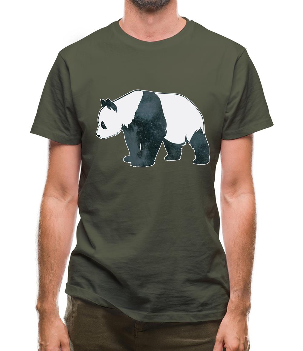 Space Animals - Panda Mens T-Shirt Space Animals - Panda Mens T-Shirt