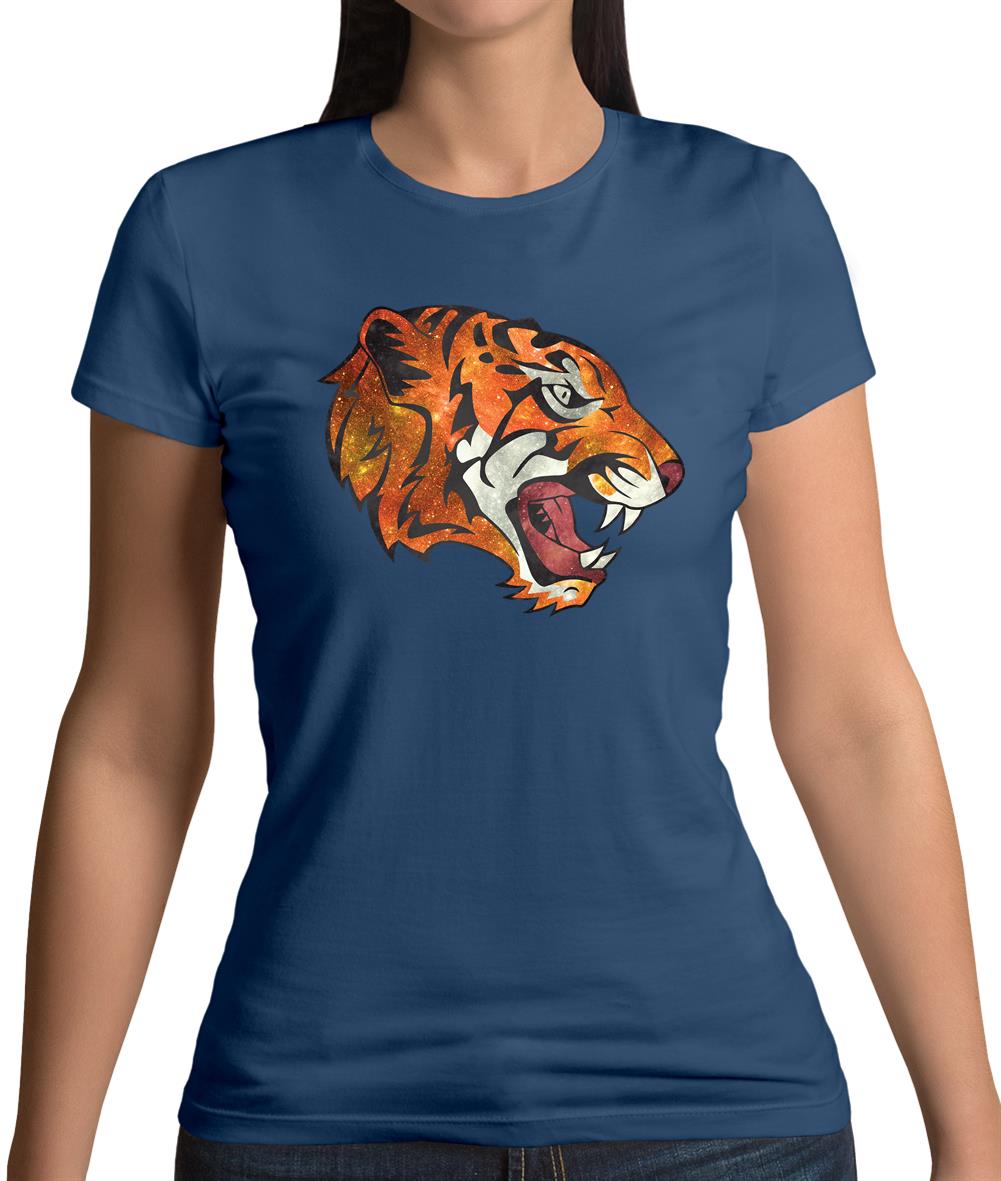 Space Animals - Tiger Womens T-Shirt Space Animals - Tiger Womens T-Shirt