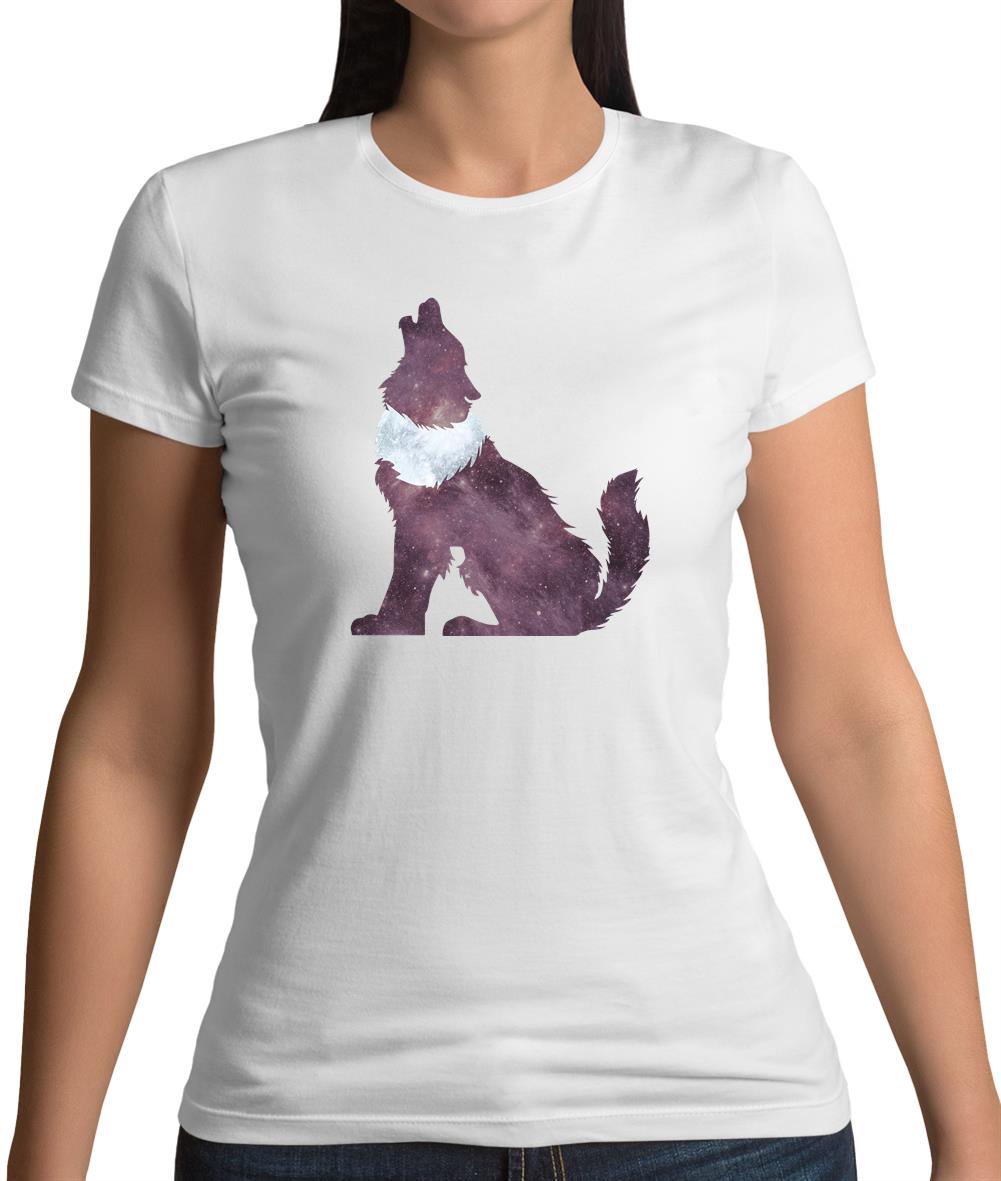 Space Animals - Wolf Womens T-Shirt Space Animals - Wolf Womens T-Shirt