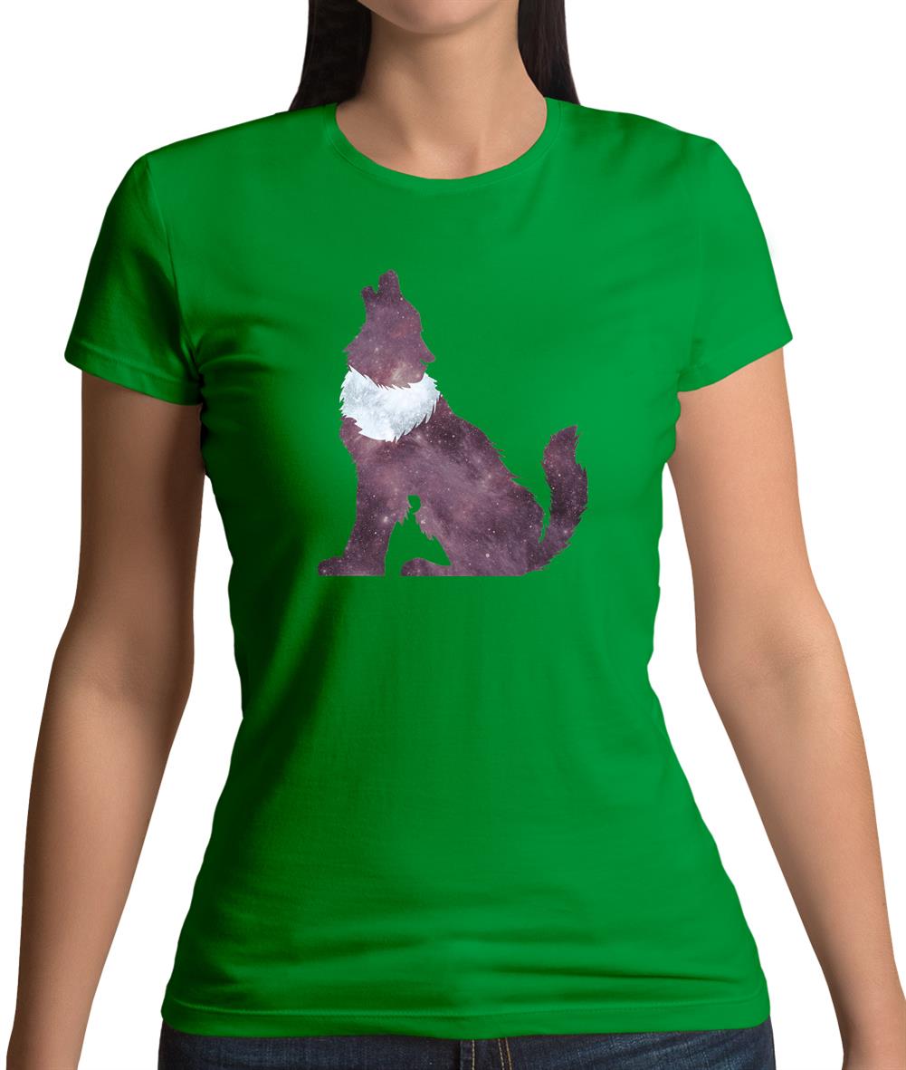 Space Animals - Wolf Womens T-Shirt Space Animals - Wolf Womens T-Shirt