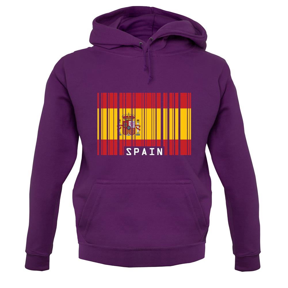 Spain Barcode Style Flag unisex hoodie Spain Barcode Style Flag unisex hoodie