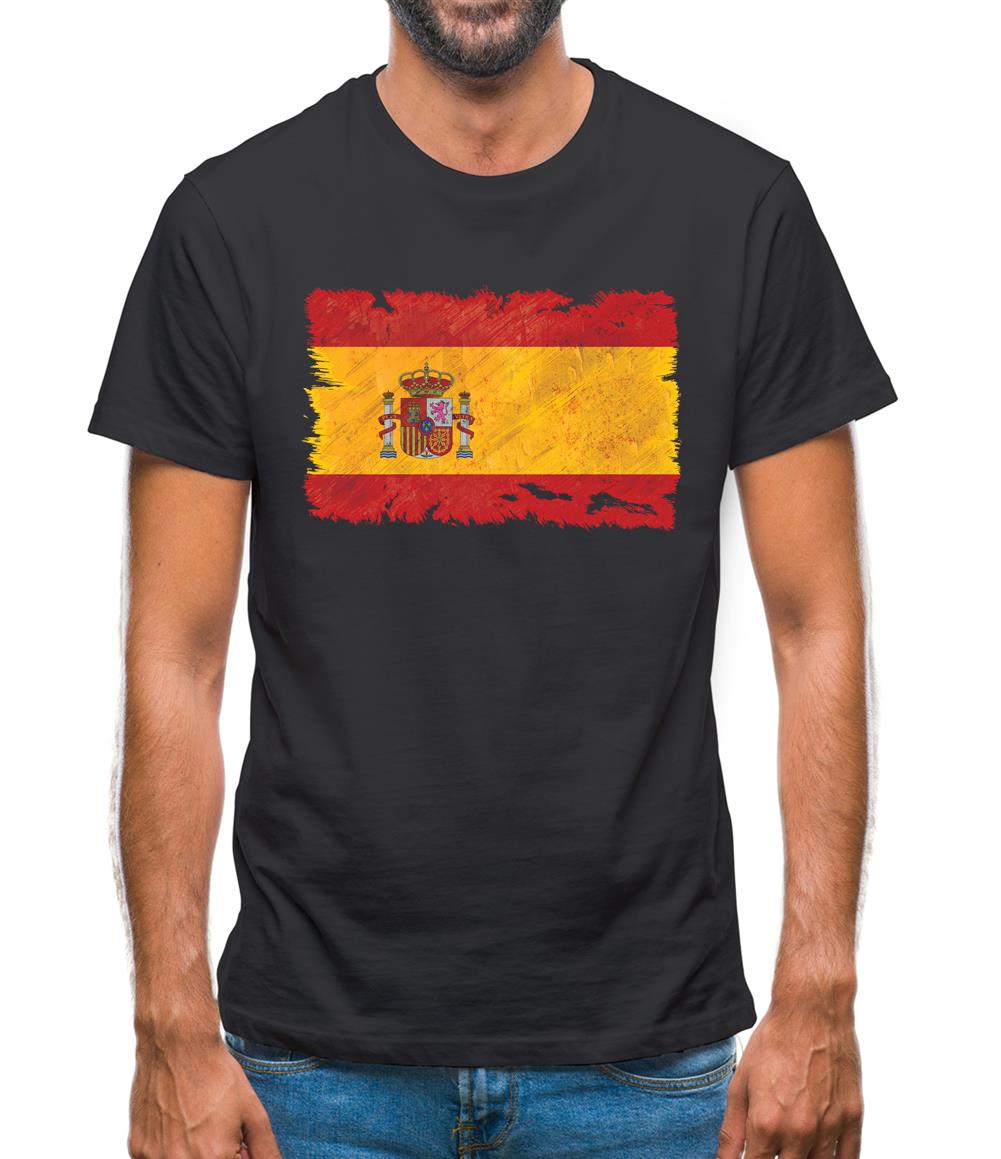 Spain Grunge Style Flag Mens T-Shirt Spain Grunge Style Flag Mens T-Shirt