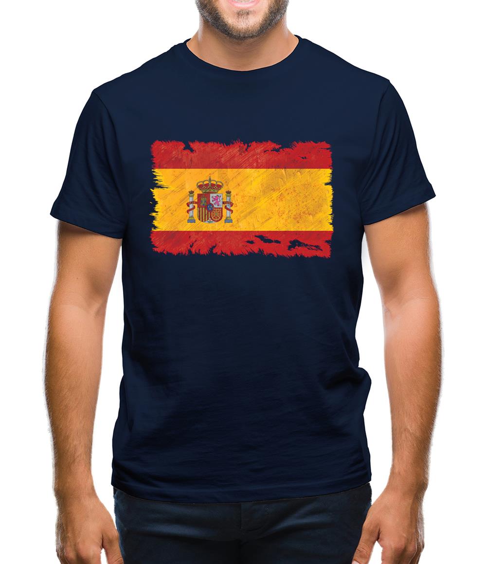 Spain Grunge Style Flag Mens T-Shirt Spain Grunge Style Flag Mens T-Shirt