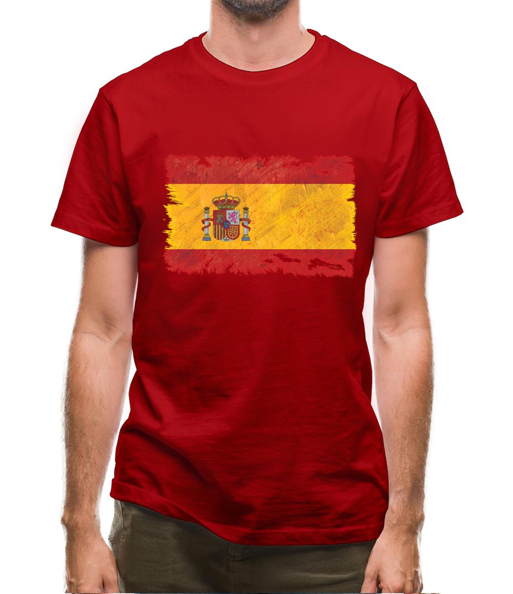 Spain Grunge Style Flag Mens T-Shirt Spain Grunge Style Flag Mens T-Shirt