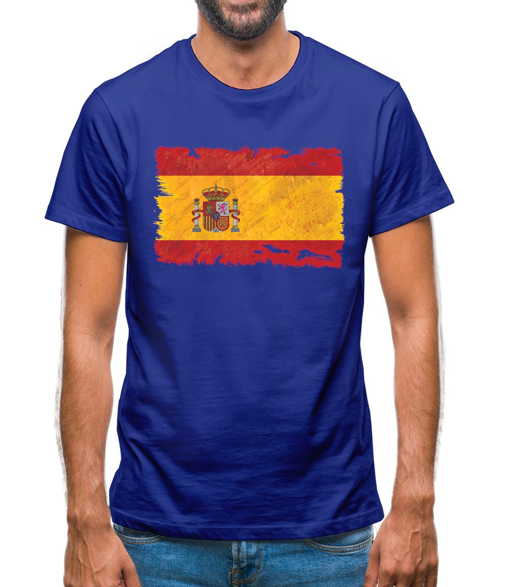 Spain Grunge Style Flag Mens T-Shirt Spain Grunge Style Flag Mens T-Shirt