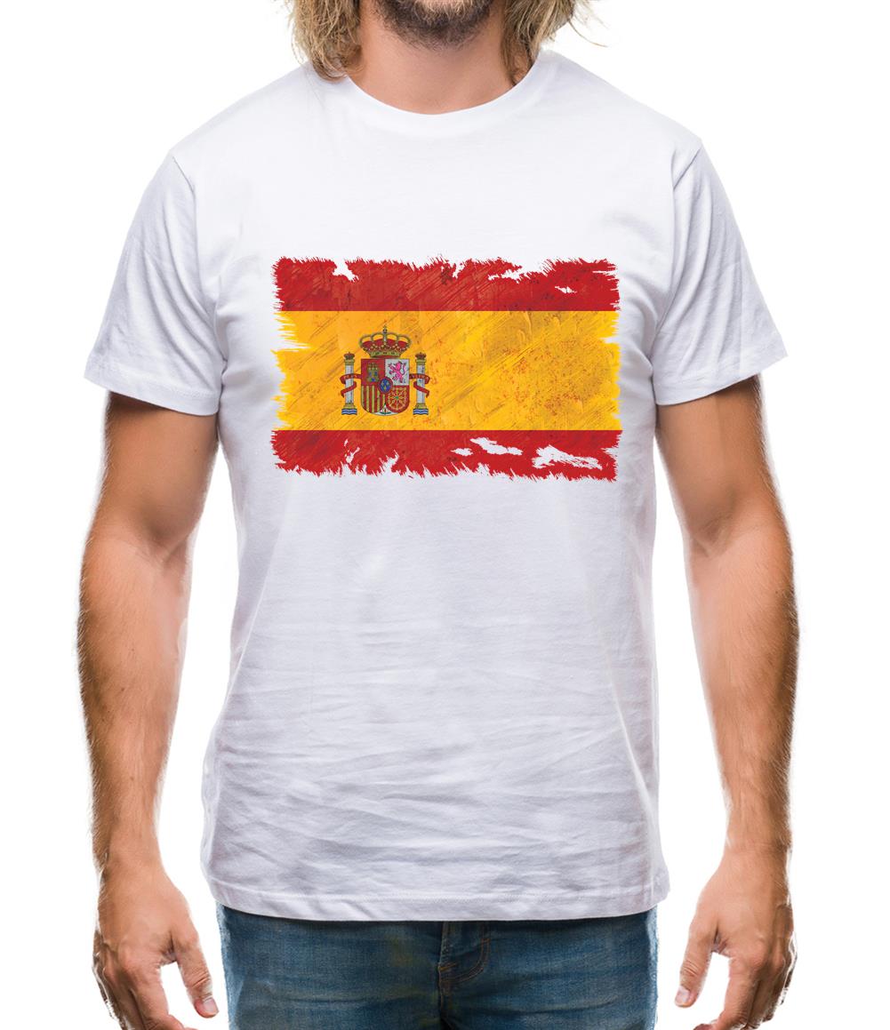 Spain Grunge Style Flag Mens T-Shirt Spain Grunge Style Flag Mens T-Shirt