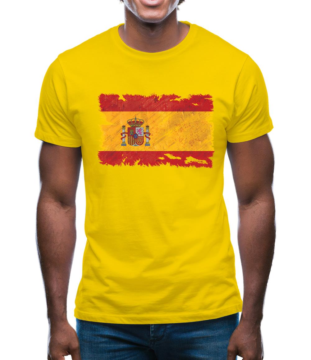 Spain Grunge Style Flag Mens T-Shirt Spain Grunge Style Flag Mens T-Shirt