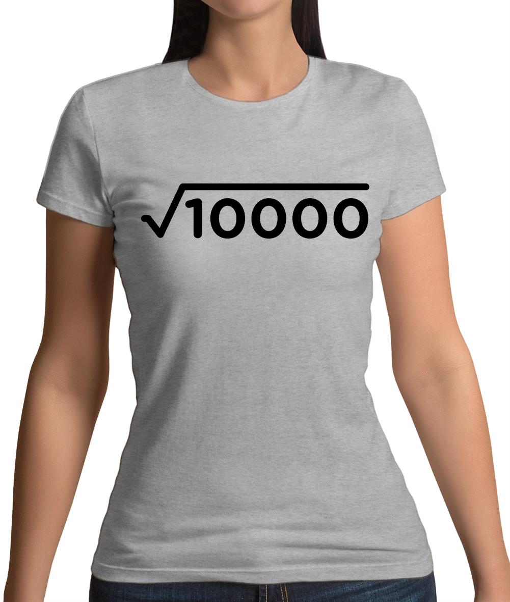 Square Root Birthday 100 Womens T-Shirt Square Root Birthday 100 Womens T-Shirt