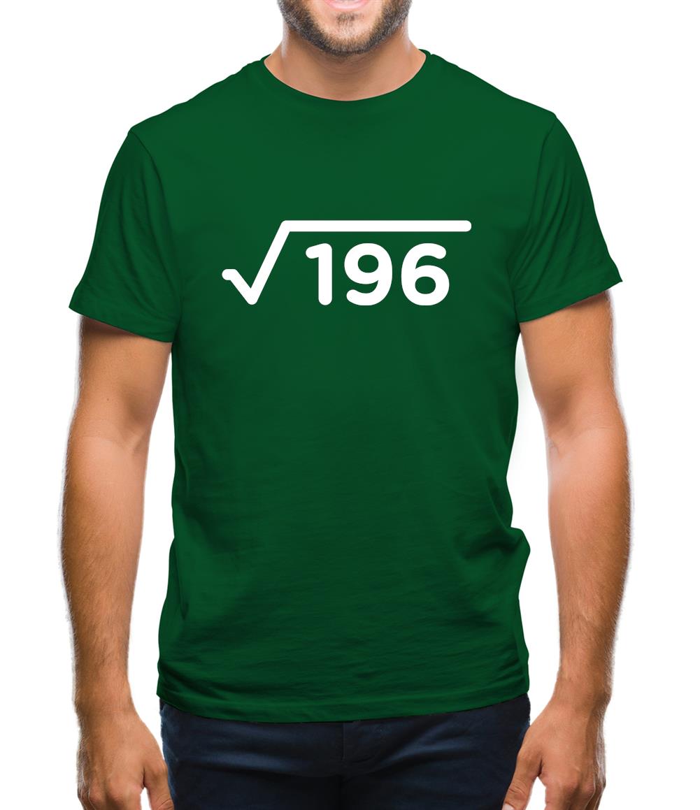 Square Root Birthday 14 Mens T-Shirt Square Root Birthday 14 Mens T-Shirt