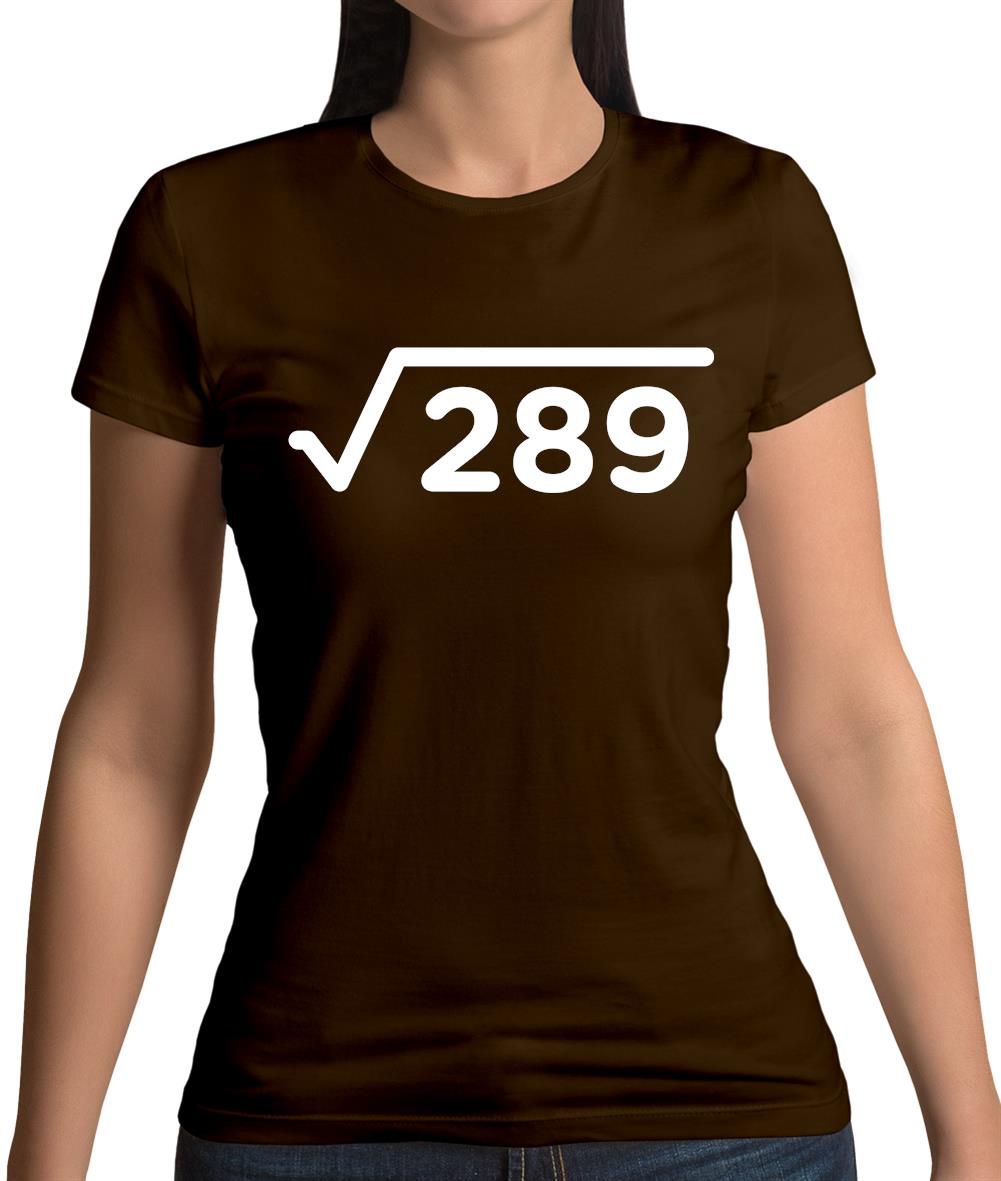 Square Root Birthday 17 Womens T-Shirt Square Root Birthday 17 Womens T-Shirt