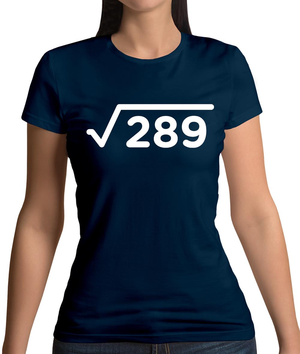 Square Root Birthday 17 Womens T-Shirt Square Root Birthday 17 Womens T-Shirt