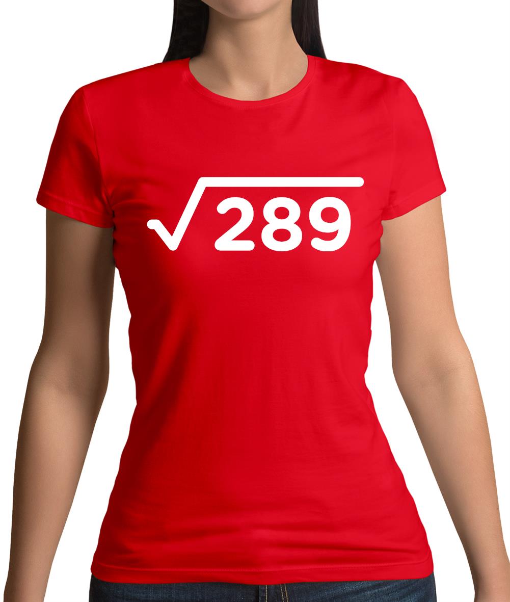 Square Root Birthday 17 Womens T-Shirt Square Root Birthday 17 Womens T-Shirt