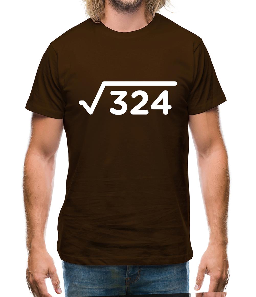 Square Root Birthday 18 Mens T-Shirt Square Root Birthday 18 Mens T-Shirt