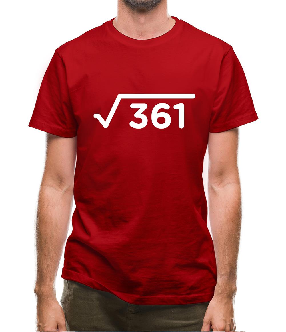 Square Root Birthday 19 Mens T-Shirt