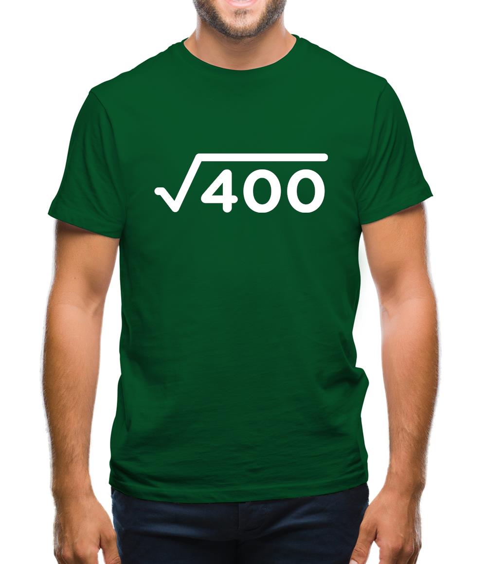 Square Root Birthday 20 Mens T-Shirt Square Root Birthday 20 Mens T-Shirt