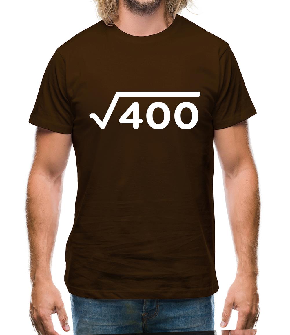 Square Root Birthday 20 Mens T-Shirt Square Root Birthday 20 Mens T-Shirt
