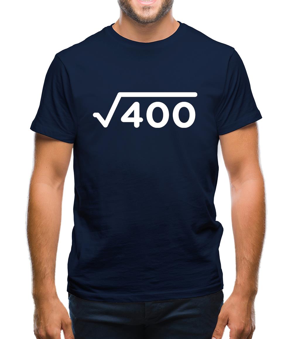 Square Root Birthday 20 Mens T-Shirt Square Root Birthday 20 Mens T-Shirt