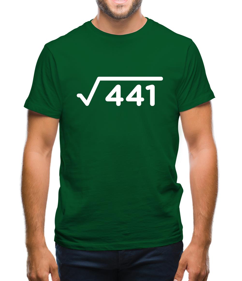 Square Root Birthday 21 Mens T-Shirt Square Root Birthday 21 Mens T-Shirt