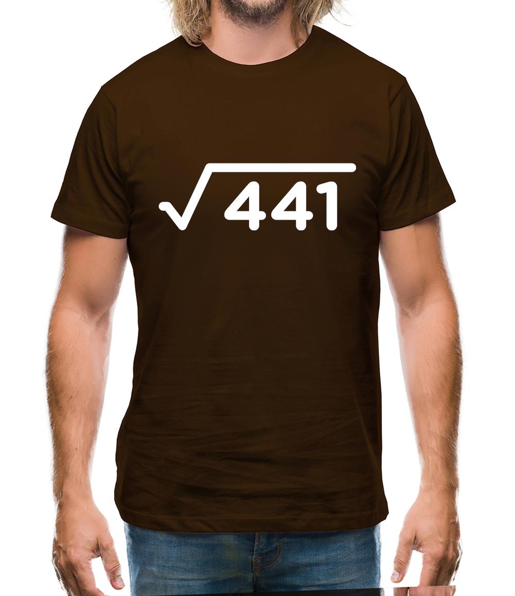 Square Root Birthday 21 Mens T-Shirt Square Root Birthday 21 Mens T-Shirt