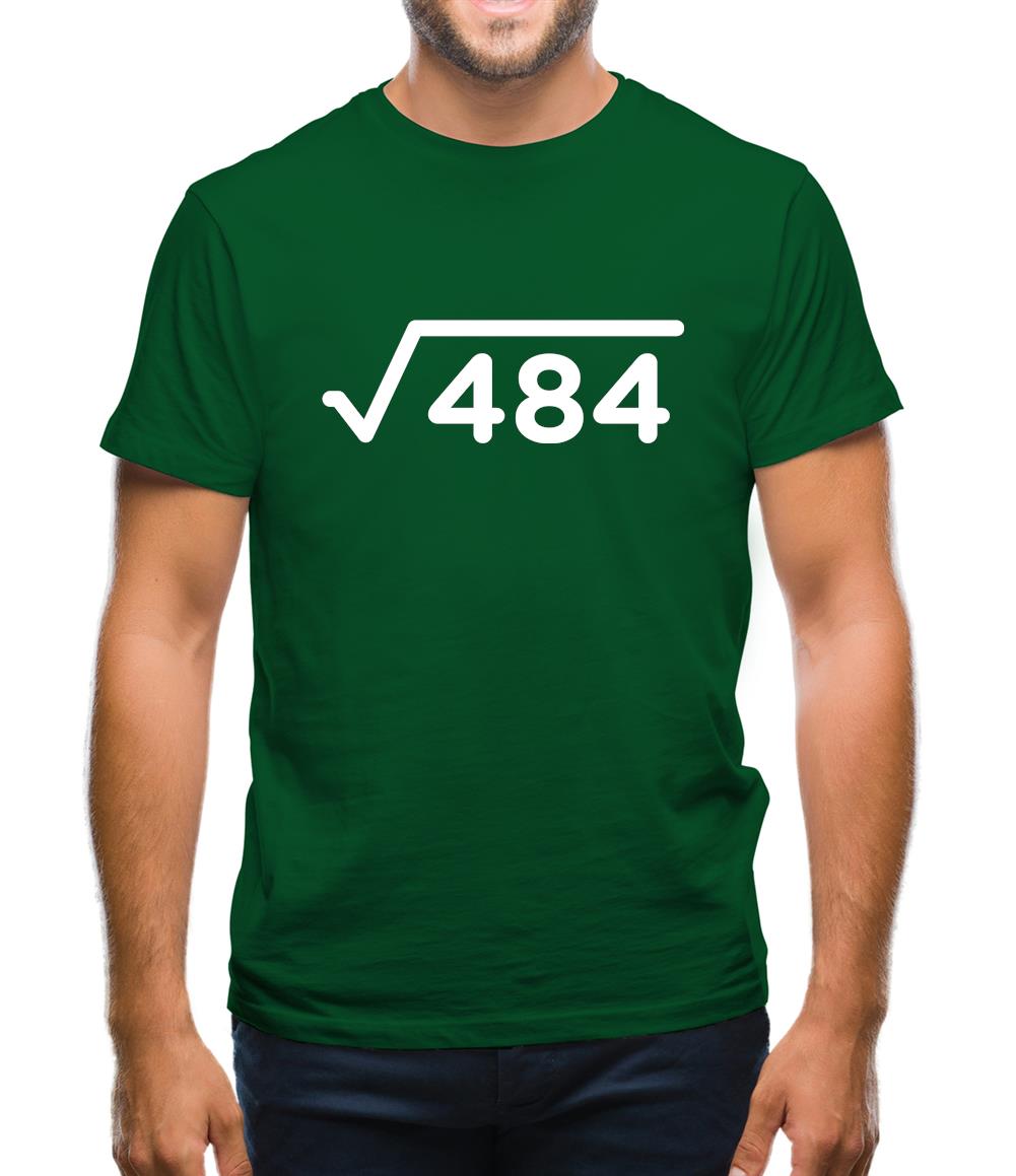 Square Root Birthday 22 Mens T-Shirt Square Root Birthday 22 Mens T-Shirt