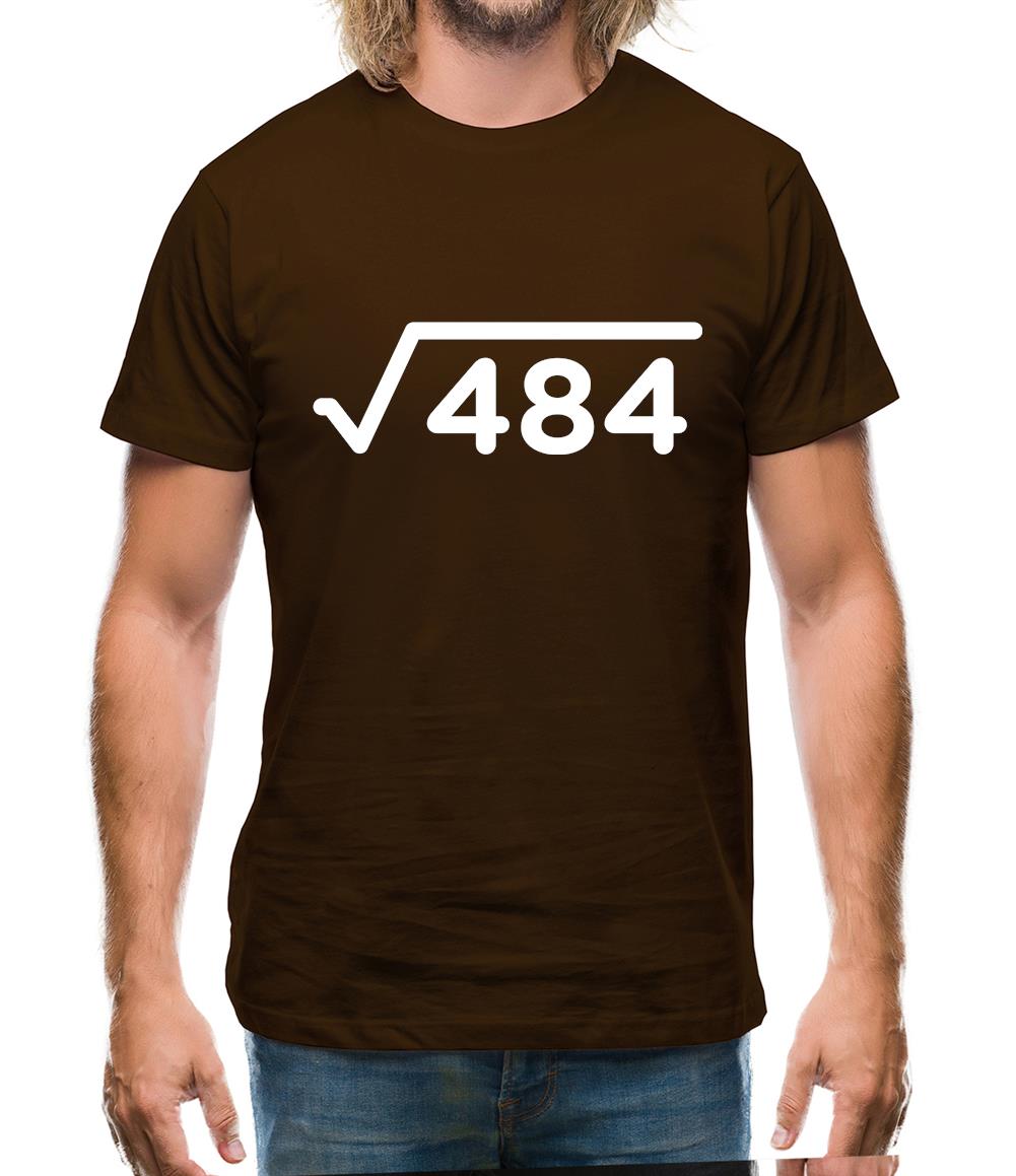 Square Root Birthday 22 Mens T-Shirt Square Root Birthday 22 Mens T-Shirt