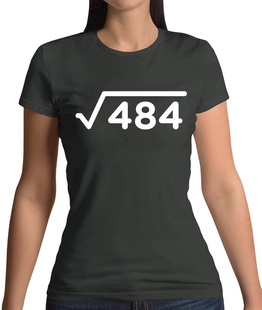 Square Root Birthday 22 Womens T-Shirt Square Root Birthday 22 Womens T-Shirt