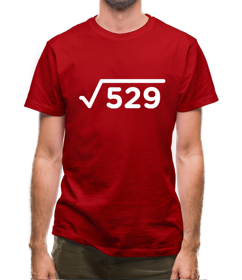 Square Root Birthday 23 Mens T-Shirt Square Root Birthday 23 Mens T-Shirt