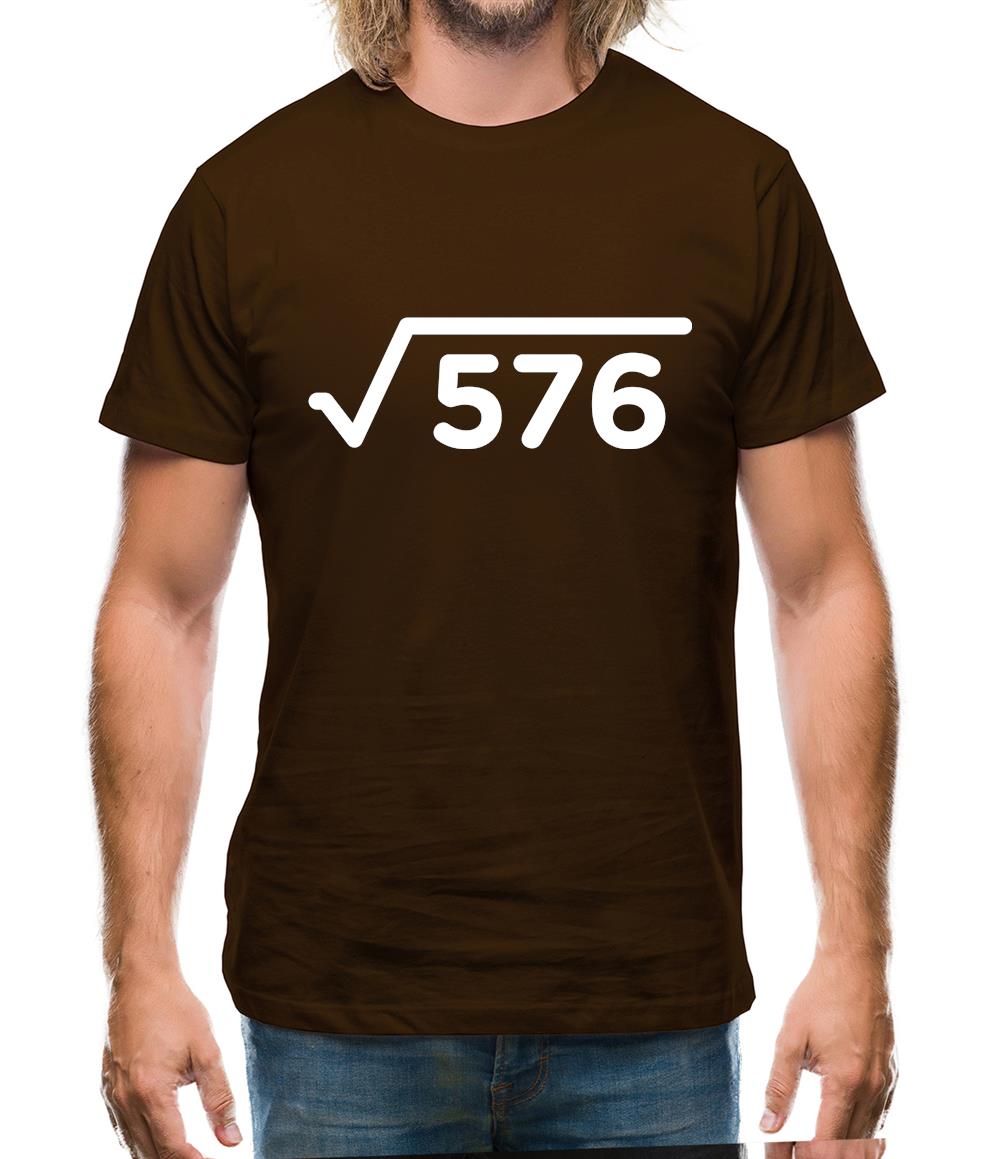 Square Root Birthday 24 Mens T-Shirt Square Root Birthday 24 Mens T-Shirt