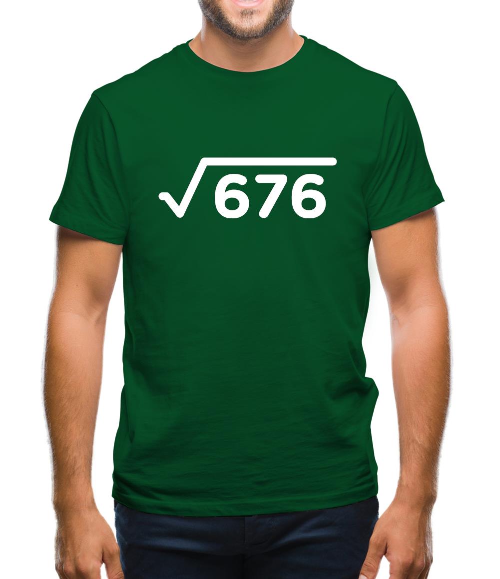 Square Root Birthday 26 Mens T-Shirt Square Root Birthday 26 Mens T-Shirt