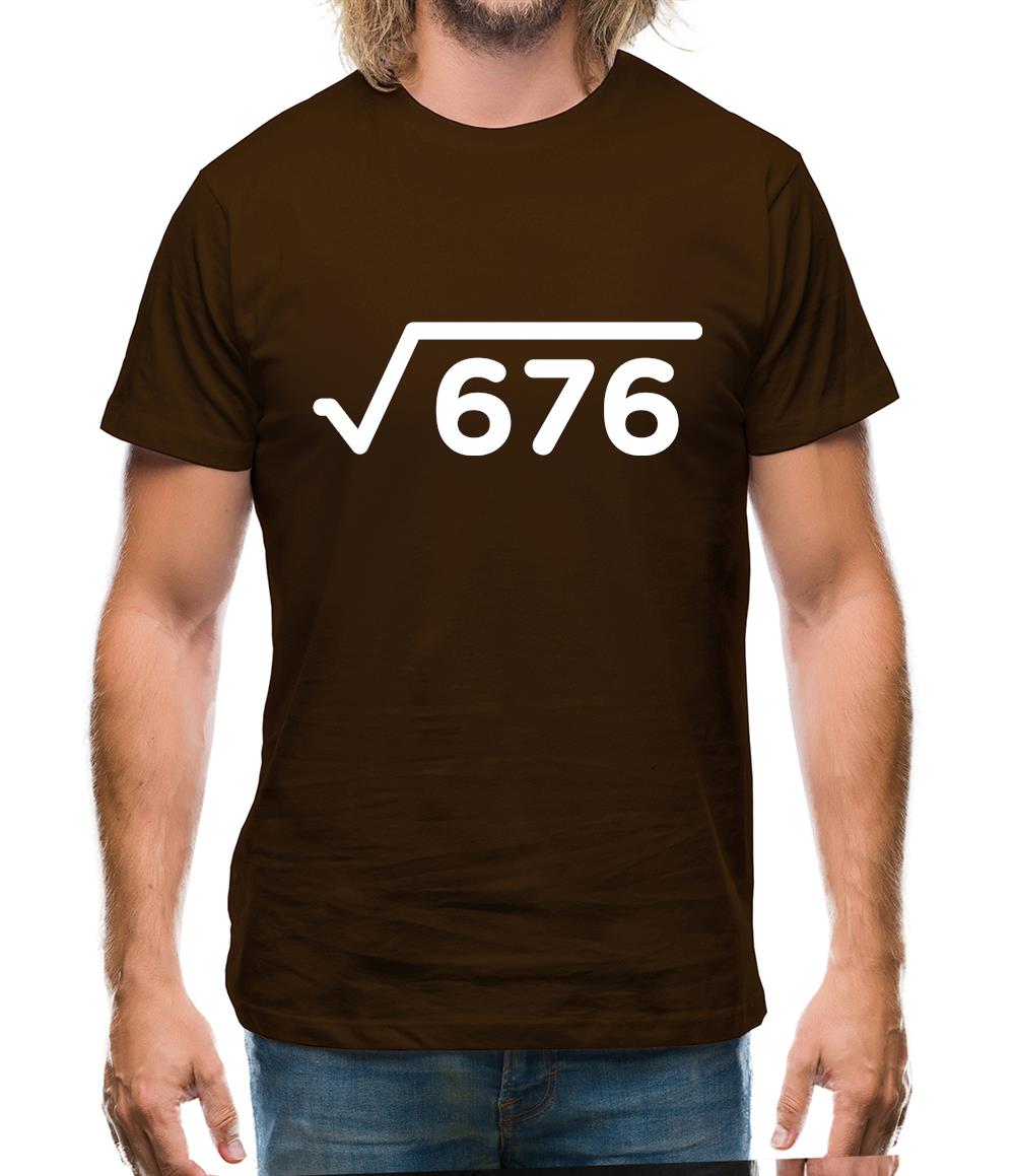 Square Root Birthday 26 Mens T-Shirt Square Root Birthday 26 Mens T-Shirt