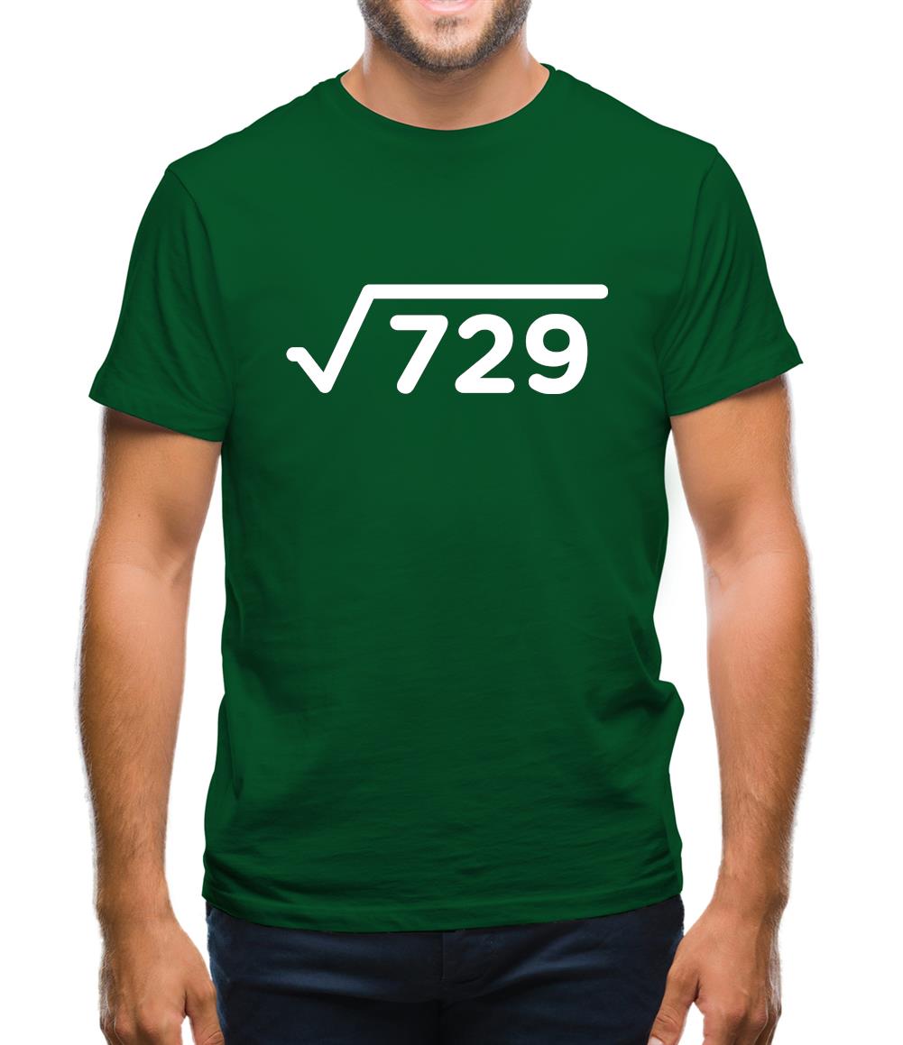 Square Root Birthday 27 Mens T-Shirt Square Root Birthday 27 Mens T-Shirt