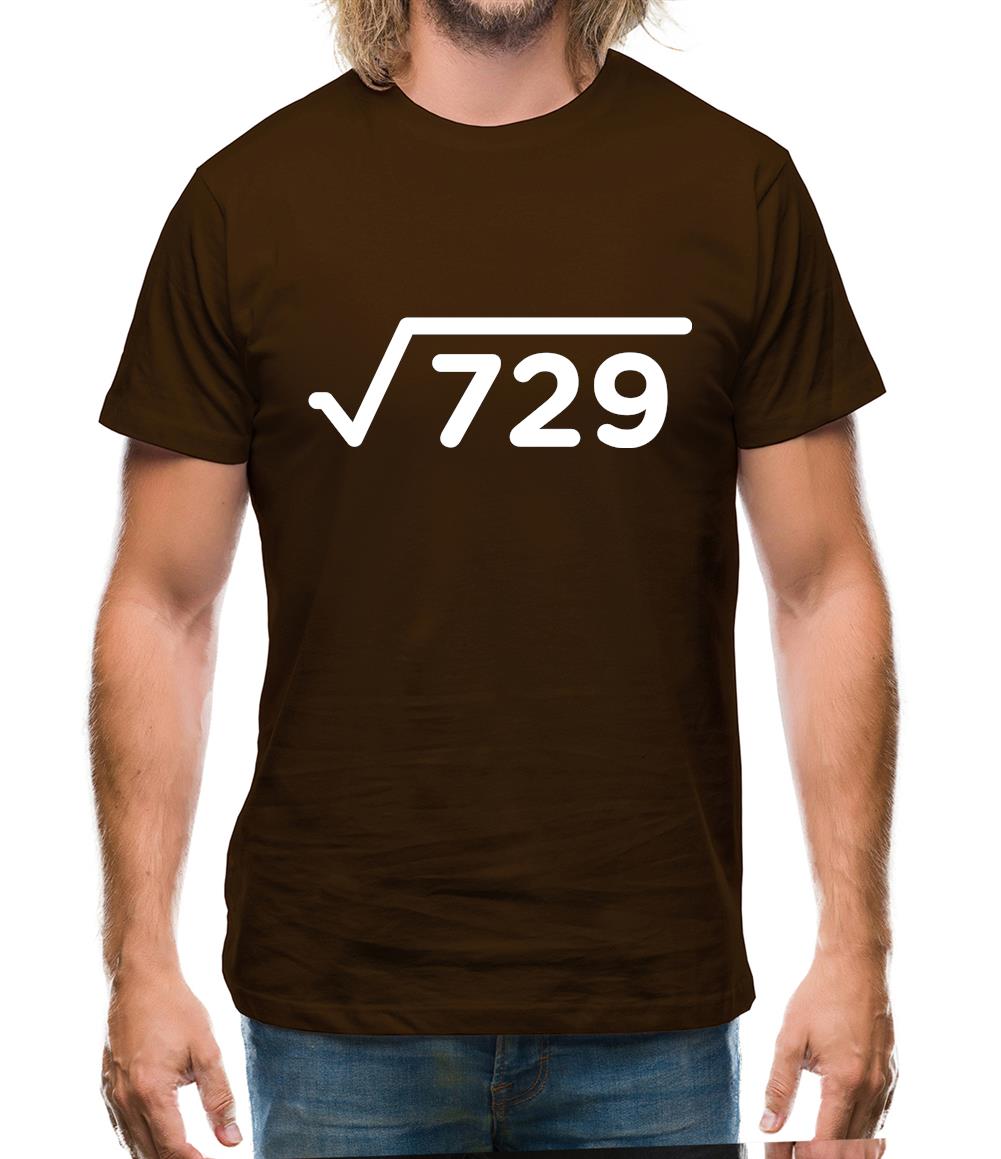 Square Root Birthday 27 Mens T-Shirt Square Root Birthday 27 Mens T-Shirt