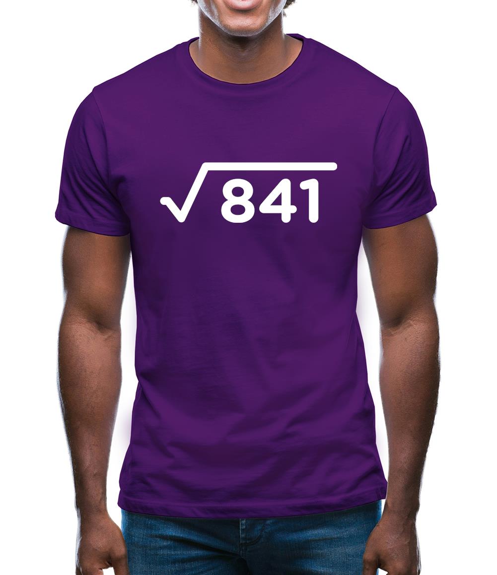 Square Root Birthday 29 Mens T-Shirt Square Root Birthday 29 Mens T-Shirt