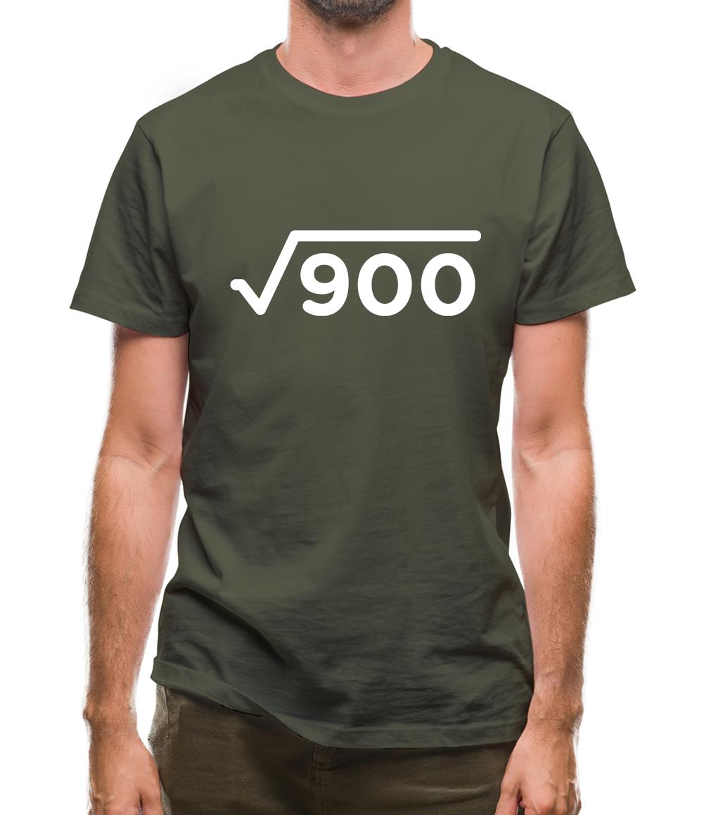Square Root Birthday 30 Mens T-Shirt Square Root Birthday 30 Mens T-Shirt